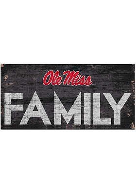 Ole Miss Rebels Family 6x12 Sign - Blue
