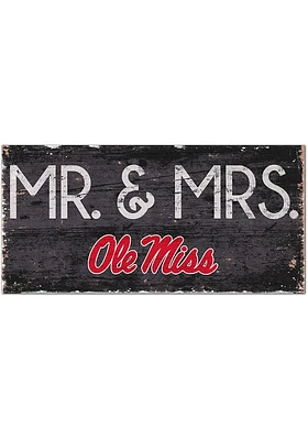 Ole Miss Rebels Mr and Mrs Sign - Blue