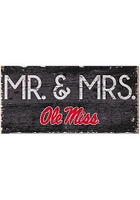Ole Miss Rebels Mr and Mrs Sign - Blue