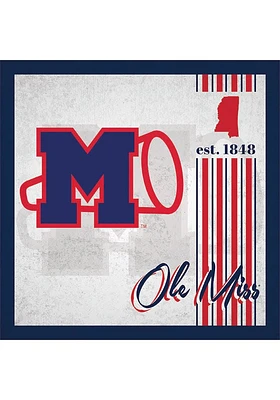 Ole Miss Rebels Album Sign - Blue