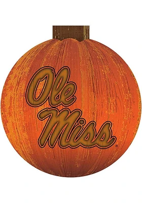 Ole Miss Rebels Halloween Pumpkin Sign - Blue