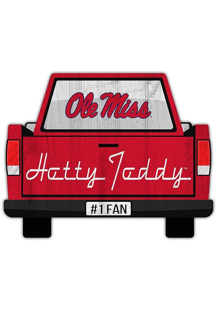 Ole Miss Rebels Truck Back Cutout Sign - Blue