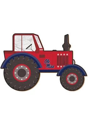Ole Miss Rebels Tractor Cutout Sign - Blue