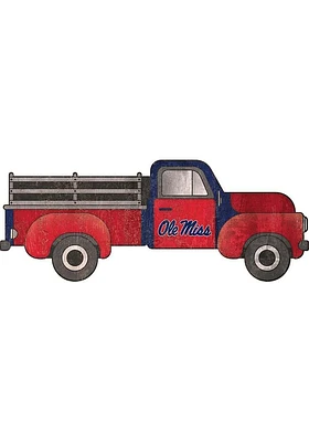 Ole Miss Rebels 15 Inch Truck Sign - Blue