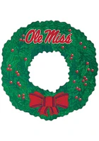 Ole Miss Rebels Team Wreath 16 Inch Sign - Blue
