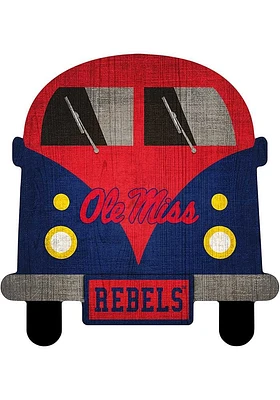 Ole Miss Rebels Team Bus Sign - Blue