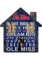 Ole Miss Rebels 12 inch House Sign - Blue