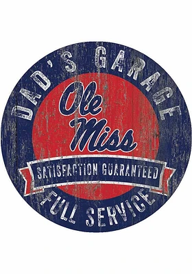 Ole Miss Rebels Dads Garage Sign - Blue