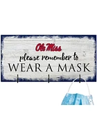 Ole Miss Rebels Please Wear Your Mask Sign - Blue
