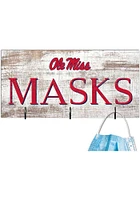 Ole Miss Rebels Mask Holder Sign - Blue