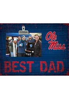 Ole Miss Rebels Best Dad Clip Picture Frame - Blue