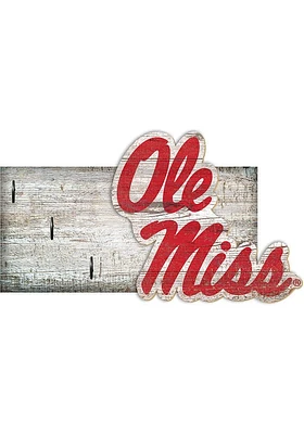 Ole Miss Rebels Key Holder Sign - Blue