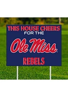 Ole Miss Rebels This House Cheers For Yard Sign - Blue