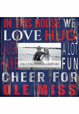 Ole Miss Rebels In This House 10x10 Picture Frame - Blue