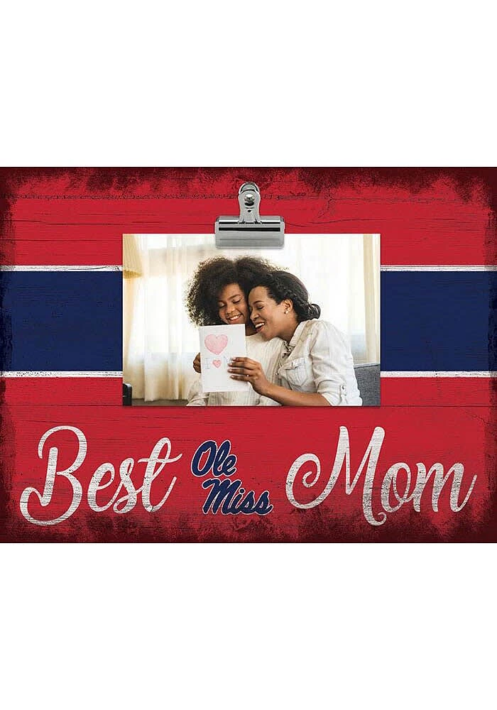 Ole Miss Rebels Best Mom Clip Picture Frame - Blue