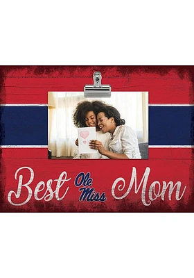 Ole Miss Rebels Best Mom Clip Picture Frame - Blue