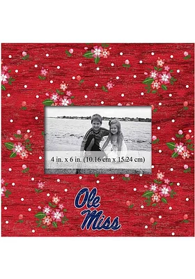 Ole Miss Rebels Floral Picture Frame - Blue