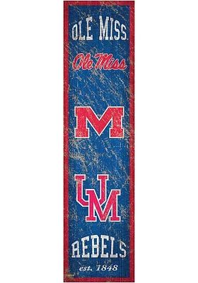 Ole Miss Rebels Heritage Banner 6x24 Sign - Blue