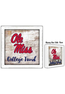 Ole Miss Rebels College Fund Box Sign - Blue
