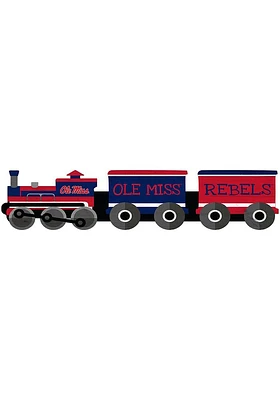 Ole Miss Rebels Train Cutout Sign - Blue