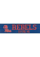 Ole Miss Rebels 6x24 Sign - Blue