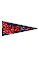 Ole Miss Rebels Wood Pennant Sign - Blue