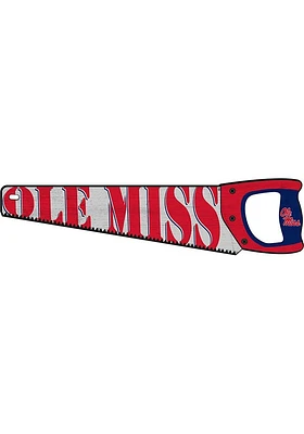 Ole Miss Rebels Wood Handsaw Sign - Blue