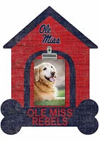Ole Miss Rebels Dog Bone House Clip Picture Frame - Blue