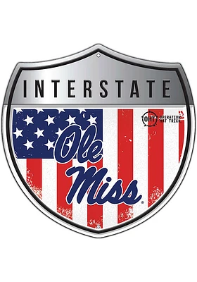 Ole Miss Rebels 24in Americana Interstate Sign - Blue