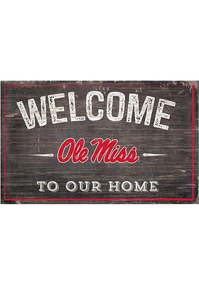 Ole Miss Rebels Welcome to our Home Sign - Blue