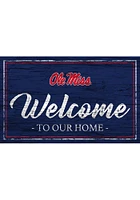 Ole Miss Rebels Team Welcome 11x19 Sign - Blue