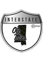 Ole Miss Rebels 24in OHT Camo Interstate Sign - Blue