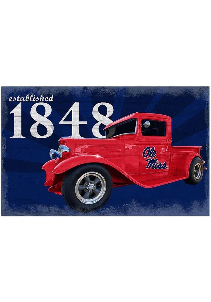 Ole Miss Rebels Established Truck Sign - Blue