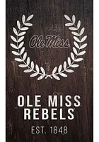 Ole Miss Rebels Laurel Wreath Sign - Blue