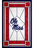 Ole Miss Rebels Stained Glass Sign - Blue