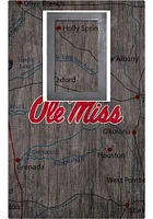 Ole Miss Rebels City Map Sign - Blue
