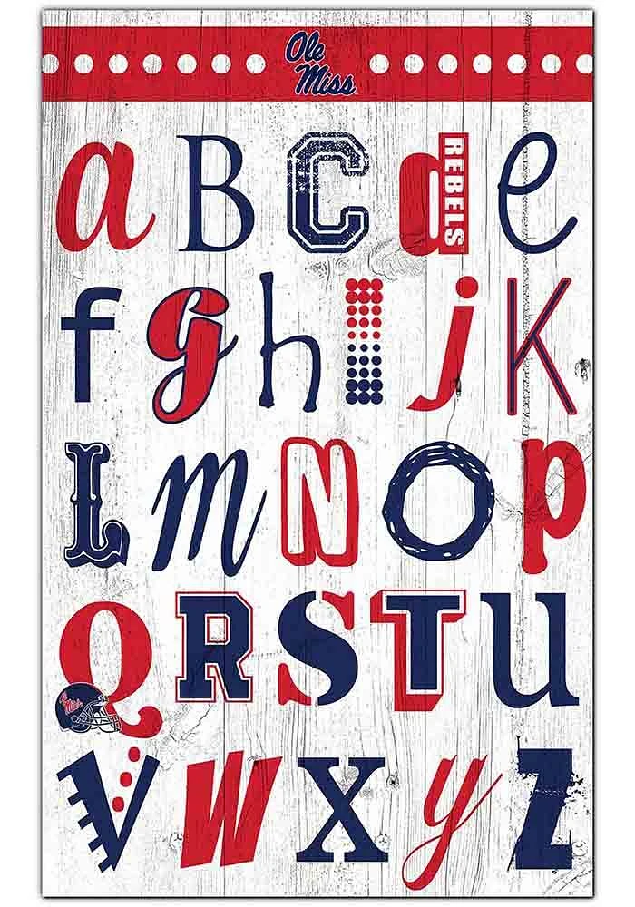 Ole Miss Rebels Alphabet Sign - Blue