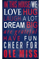 Ole Miss Rebels In This House Sign - Blue