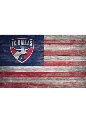 FC Dallas Distressed Flag 11x19 Sign - Blue