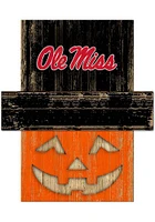 Ole Miss Rebels Pumpkin Head Sign - Blue