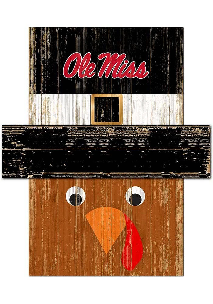 Ole Miss Rebels Turkey Head Sign - Blue