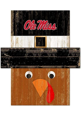 Ole Miss Rebels Turkey Head Sign - Blue