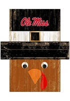 Ole Miss Rebels Turkey Head Sign - Blue