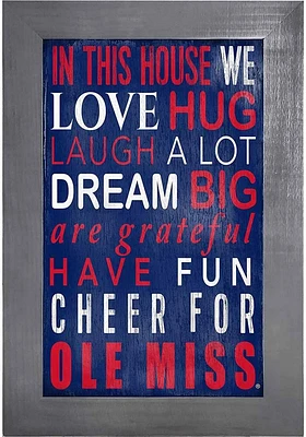 Ole Miss Rebels In This House Picture Frame - Blue