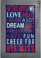 Ole Miss Rebels In This House Picture Frame - Blue
