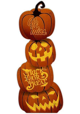 Ole Miss Rebels Pumpkin Stack Leaner Sign - Blue