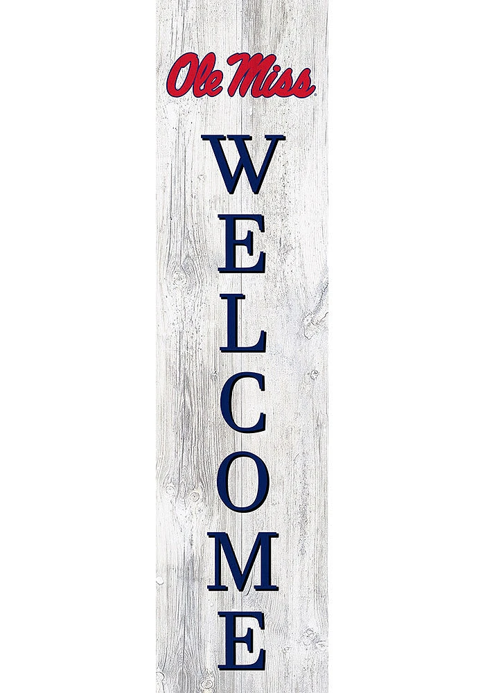 Ole Miss Rebels 48 Inch Welcome Leaner Sign - Blue