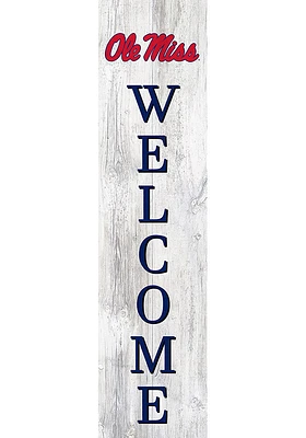 Ole Miss Rebels 48 Inch Welcome Leaner Sign - Blue