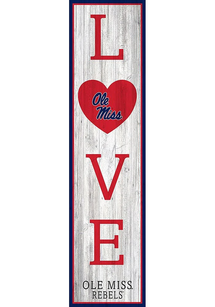 Ole Miss Rebels 48 Inch Love Leaner Sign - Blue