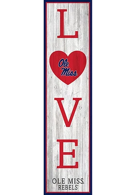 Ole Miss Rebels 48 Inch Love Leaner Sign - Blue